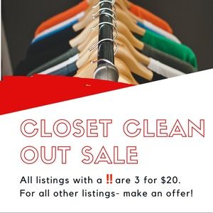 Closet Clean Out- moving Sale ‼️